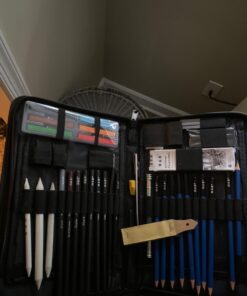 H & B 48 Professional Sketching Pencils and Drawing Kits, Including Sketching Pads, Graphite Pencils, Pencil Sharpener and Eraser, Artist's Art Supplies for Children 48 Piece Set 44 71cNid8QmJL