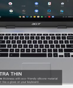 CaseBuy Keyboard Skin Cover for Acer Chromebook Spin 11 311 CP311 C733 R11 C738T 511 512/Chromebook 314 514 CB314 CB514 /Chromebook Spin 713 CP713 R13 CB5-312T/Acer Chromebook 14 15 inch, Black 11 71cO196PoXL