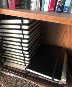 2 Pack Classic Ruled Notebooks/Journals - Premium Thick Paper Faux Leather Writing Notebook, Black, Hard Cover, Large, Lined (5.4 x 8.3) 40 71cOKsD1MkL