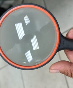 Dicfeos Magnifying Glass 10X Handheld Reading Magnifier with Cleaning Cloth-100MM Large Magnifying Lens with Non-Slip Soft Handle for Seniors Book Newspaper Reading and Kids Nature Hobby Exploration 26 71cOOIMdtCL