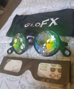 GloFX Black Kaleidoscope Glasses- Rainbow Rave Prism Diffraction 34 71cOOk7eoTL