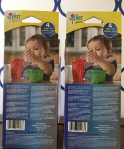 The First Years Take & Toss Spill Proof Sippy Cups - Reusable Toddler Cups - Rainbow - Kids Cups and Snap On Lids for Ages 9 Months and Up - 4 Count Classic Rainbow 46 71cOP43S22L 3