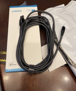 Anker 551 USB-A to Lightning Cable (10ft), MFi Certified iPhone Cable for Flawless Compatibility with iPhone iPhone 13 13 Pro 12 Pro Max 12 11 X XS XR 8 Plus and More(Black) 10 ft Black 38 71cOeembW1L