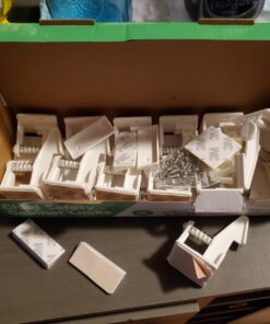 12 Pack Cabinet Locks Child Safety Latches - Vmaisi Baby Proofing Cabinets Drawer Lock with Adhesive Easy Installation - No Drilling or Extra Screws (White) Standard 12.0 36 71cPf8eGbgL