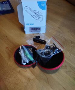 New bee Bluetooth Earpiece V5.0 Wireless Handsfree Headset with Microphone 24 Hrs Driving Headset 60 Days Standby Time for iPhone Android Samsung Laptop Trucker Driver (Black) Black 42 71cQTvD4cRL