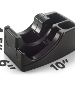 Alternative view of Officemate Heavy Duty Weighted 2-in-1 Tape Dispenser, Recycled,Black (96660)