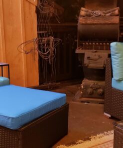 Greendale Home Fashions Rectangle Outdoor Accent Pillows in Painted Paisley (Set of 2), Baltic 15 71cRYwwVyGL