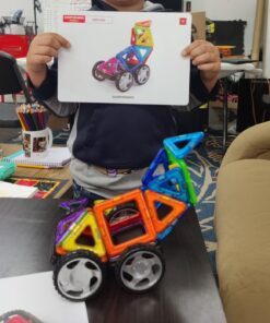 Children Hub 100pcs Magnetic Tiles Set - Educational 3D Magnet Building Blocks - Building Construction Toys for Kids - Upgraded Version with Strong Magnets - Creativity, Imagination, Inspiration 27 71cSGc2V L