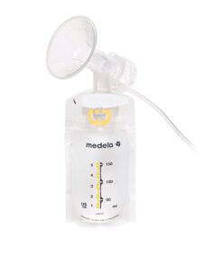 Medela Pump & Save Breast Milk Storage Bags, 20 Count Pack, Breastmilk Freezer Bags, Pour or Pump Directly into Bags with Included Easy Connect Adaptors, Made Without BPA 22 Count (Pack of 1) 12 71cSRzoc1oL