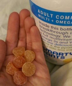 SmartyPants Multivitamin for Men, Organic Gummies: Probiotics, CoQ10, Methylfolate, Omega 3 (ALA), Vitamin D3, C, Vitamin B12, B6, Vitamin A, K & Zinc for Immune Support, 120 Gummies (30 Day Supply) Adult Formula 46 71cThpsDRlL