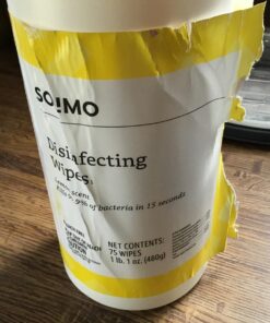 Amazon Basics Disinfecting Wipes, Lemon Scent, for Sanitizing, Cleaning & Deodorizing, 255 Count (3 Packs of 85) (Previously Solimo) 85 Count (Pack of 3) 3 Pack Lemon 36 71cTk6nQ2ZL 1