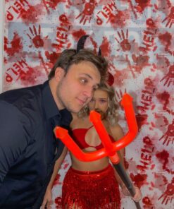 Kangaroo Devil Pitchfork for Pitchfork Devil Costume - Plastic Pitchfork - Devil Halloween Costumes Accessory for Kids and Adults - Red Fork & Black Handle - 4 Pieces - 44.25 Inches 28 71cTtz8mnL 2