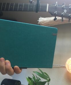 Lemome Thick Classic Notebook with Pen Loop A5 College Ruled Hardcover Writing Notebook with Pocket + Page Dividers Gifts, Banded, Large, 180 Pages, 8.4 x 5.7 in green 55 71cV biOYKL