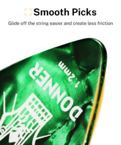 Alternative view of Donner Celluloid Guitar Picks 16 Pack with Tin Box includes Thin, Medium, Heavy & Extra Heavy Picks, for Acoustic Guitar Electric Guitar Ukulele 16 Pcs Picks Dazzle pattern