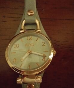 Accutime XOXO Women's Analog Watch with Rose Gold-Tone Case, Gray Sunray Dial, Narrow Gray Leather Strap - Official XOXO Woman's Rose-Gold Watch - Model: XO3400 32 71cVKSYmw5L