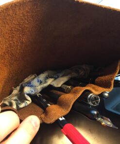 Rustic Genuine Leather Pencil Roll - Pen and Pencil Case - Dark Brown 43 71cVMtLZSVL