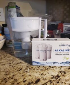 WAMERY Certified Alkaline Water Filter Replacement Fits Brita and Wamery Pitcher Cartridges 3-Pack, Increases Water pH. 3 Pack 32 71cWZNz7kdL