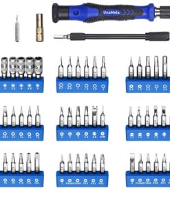 80 IN 1 Professional Computer Repair Tool Kit, Precision Screwdriver Set with 56 Bits, Magnetic screwdriver set Compatible for Laptop, PC, MacBook, Tablet, iPhone, PS4, and Other Electronic Repair Blue 32 71cWhZLjU0L