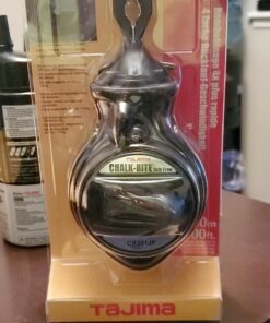 TAJIMA Chalk Line - Chalk-Rite Jam Free Chalk Box with Extra Bold 1mm Snap Line & Five Gear Quick Retrieval - CR301JF Black 33 71cWtLN0fwL