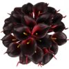 Luyue 20 Pcs Fake Calla Lily Artificial Flowers Bridal Wedding Bouquet Latex Real Touch Flower Home Kitchen Office Decor-Brick Red Brick Red 21 71cX69bl9qL