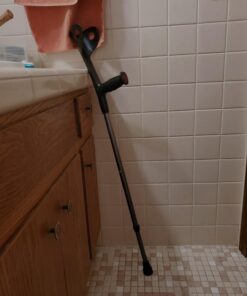 Vive Forearm Crutches (Pair) - Adjustable, Lightweight Arm Crutches Forearm for Adults - Ergonomic Arm Crutch Cuff and Comfortable Handles - Heavy Duty Crutches Non Slip Skid Replaceable Rubber Tips Black 33 71cXs gjcL