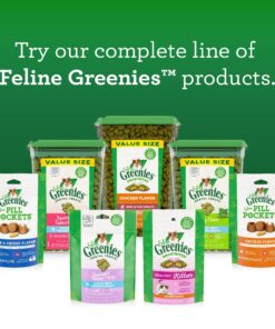 FELINE GREENIES SMARTBITES Skin & Fur Crunchy and Soft Natural Cat Treats, Chicken Flavor, 2.1 oz. Pack 2.1 Ounce (Pack of 1) 31 71cYAWOk9mL 4