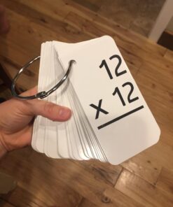 Star Right Math Flash Cards - Multiplication Flash Cards - 169 Hole Punched Math Game Flash Cards - 2 Binder Rings - for Ages 8 and Up - Multiplication Flash Cards 3rd Grade, 4th, 5th, and 6th Grades 169 Multiplication Flash Cards 37 71ca 8vqjvL
