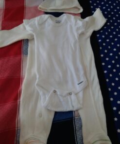 Little Me Unisex Baby 2 Piece Footie and Cap, Giraffe Newborn 28 71ca4ByeRNL