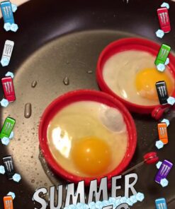 PROFESSIONAL Silicone Egg Ring, Pancake mold Best egg mold for breakfast sandwiches, Omelets and More, Nonstick Mold Ring, Round Red (Pack of 4) and free e-book by ABAM 51 71ca8xlw9L