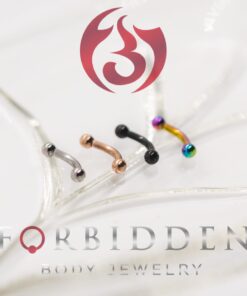 Forbidden Body Jewelry Surgical Steel Petite Belly Button Rings Curved Navel Barbell Set 14G 5/16 inch, 3mm end balls (2pcs-Select Colors) Steel/Rose Gold 22 71ccOo3r3DL
