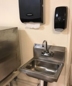 GRIDMANN Commercial NSF Stainless Steel Sink Wall Mount Hand Washing Basin with Faucet Without Side Splashes 24 71ccYlh91L