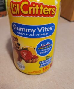 L’il Critters Fiber Daily Gummy Supplement for Kids, for Digestive Support, Berry and Lemon Flavors, 90 Gummies 90 Count (Pack of 1) 22 71cdVh8 jnL