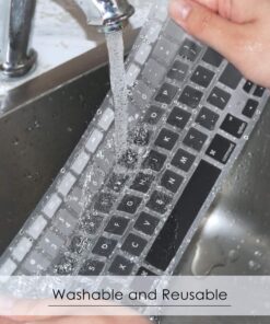 Allinside Gray Ombre Keyboard Cover Skin for MacBook Pro 13" 15" 17" (2015 or Older Version), MacBook Air 13" A1369/A1466, Older iMac Wireless Keyboard MC184LL/B 2010-2017 MacBook Air 13 & 2008-2015 Mac Pro 13/15 Ombre Gray 30 71cdtm9GYdL