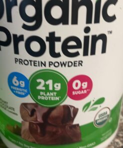 Orgain Organic Vegan Protein Powder, Creamy Chocolate Fudge - 21g Plant Based Protein, Gluten Free, Dairy Free, Lactose Free, Soy Free, No Sugar Added, Kosher, For Smoothies & Shakes - 2.03lb 20 Servings (Pack of 1) 47 71ce1qPyHcL 1