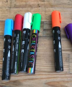 CHALK MARKERS By FANTASTIC MEGA 18 Pack, BEST Art, Menu Board Bistro Boards - Glass & Window Paint Marker Pens - Reversible 6mm Fine or Chisel Tip Classic - 18 Pack 49 71ceFUoKHpL