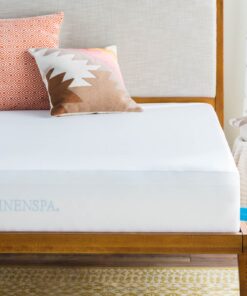 Linenspa Waterproof Smooth Top Premium Queen Mattress Protector, Breathable & Hypoallergenic Queen Mattress Covers - Packaging may vary, White 21 71cfT5ZFg1L