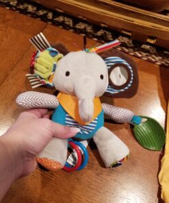 Skip Hop Bandana Buddies Baby Activity and Teething Toy with Multi-Sensory Rattle and Textures, Elephant 42 71cfx8H sNL