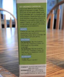 Sky Organics Organic Castor Oil Eyelash Serum for Lashes & Brows, 100% Pure & Cold-Pressed USDA Certified Organic to Strengthen, Moisturize & Condition, 1 fl. Oz 54 71cg5Y DQoL