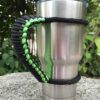 MOCE Handmade Paracord Handle for Yeti/Rtic/Ozark Trail Rambler 30 Oz Tumbler. Green/Black 12 71cgFy03bOL