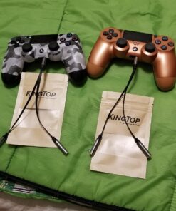 KINGTOP Auxiliary 3.5mm Headphone Mic Splitter, Compatible with Gaming Headsets, Laptops, PS4, PS5, Xbox One S, Nintendo Switch, Tablets, Mobile Phones, and PC Black 41 71cgJpxZcCL