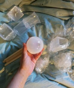 LET'S RESIN Resin Molds Silicone Kit for Beginners,7 PCS Large Epoxy Resin Molds Including Pyramid, Sphere,Cube, Rectangle,Candle Holder Resin Molds,Round/Square Coaster Molds for Resin Casting 41 71cgLFL3hGL