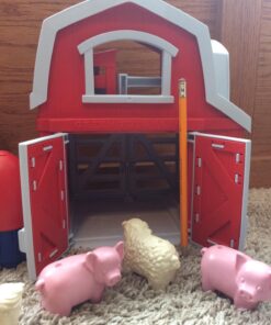 Green Toys Farm Playset - 13 Piece Pretend Play, Motor Skills, Language & Communication Kids Role Play Toy. No BPA, phthalates, PVC. Dishwasher Safe, Recycled Plastic, Made in USA, Red, Pack of 1 46 71cgQF1ZjeL