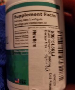 Black Currant Oil 1000mg - Cold Pressed - Hexane Free - High in GLA - Supports Healthy Hair, Skin, and Nails - Assists Menstrual Cycle - Premium Black Currant Seed Oil Softgel Supplement 21 71chbiVCaZL