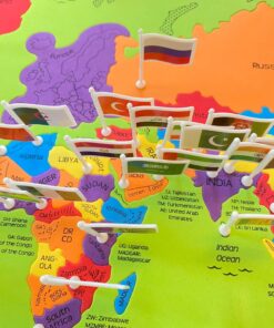Imagimake Mapology World Map Puzzle - Includes Country Flags & Capitals | Educational Toys for Kids 5-7 | Fun Jigsaw Puzzle for Girls & Boys Toy Age 6-8 | Games for Kids 8-12 for Kids World with Capitals 62 71chtOJ87L