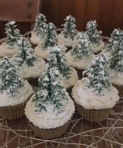24 ct - Evergreen Trees for Cake and Cupcake Decorating 15 71clWRoyShL