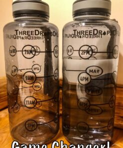 Three Drops of Life 64oz Water Bottle With Time Marker, Hydration Tracking Large Sports Water Bottle, The Largest Time Tracker Sport Bottles, Best Daily Water Intake Bottle 20 71cngAxWYOL