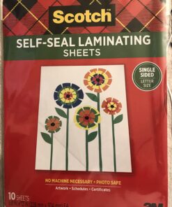 Scotch LS854SS10 Self-Sealing Laminating Sheets, 6.0 mil, 8 1/2 x 11 (Pack of 10) 9 x 12 in 21 71cqR 3kz9L
