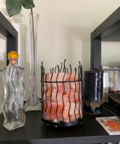 Himalayan Glow 1332 Piller Salt Basket Lamp, Single Pack, Amber Glow Pillar Design Basket Lamp - single pack 41 71csAvbYxLL