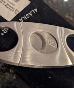 Alaska Bear® Cigar Cutter Stainless Steel Guillotine Double Cut Blade in Black Gift Pouch 38 71csBqjPvZL