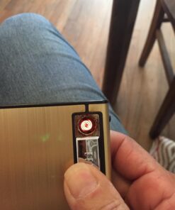 Sunway Lighting Automatic Ejection Rechargeable Cigarette Case Lighters with LED Flashlight,Windproof Electric Flameless USB Lighter Box Holder,Best Gift for Men 16 71csoPHcgXL